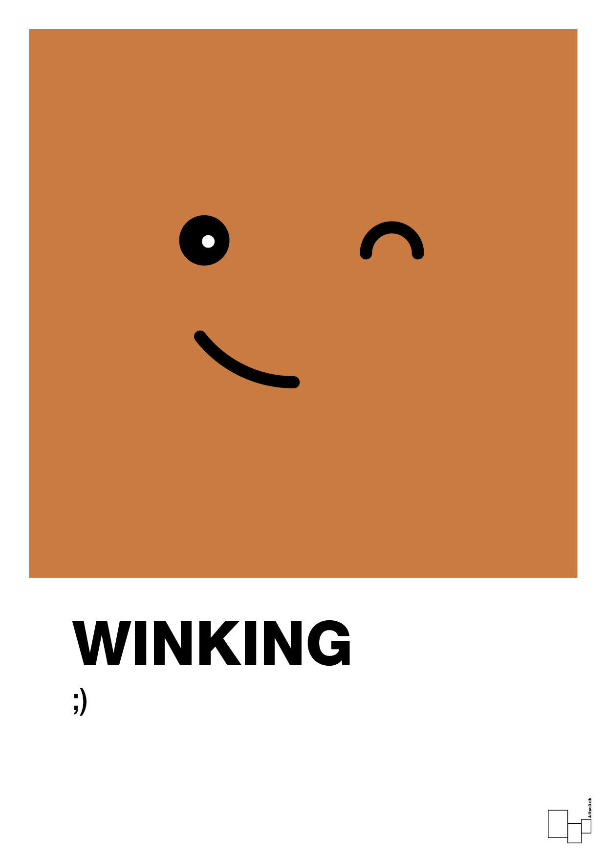 plakat: winking smiley - rumba orange-Smiley-A1two3