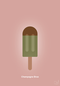 plakat: champagne brus - bubble shell-Is-A1two3