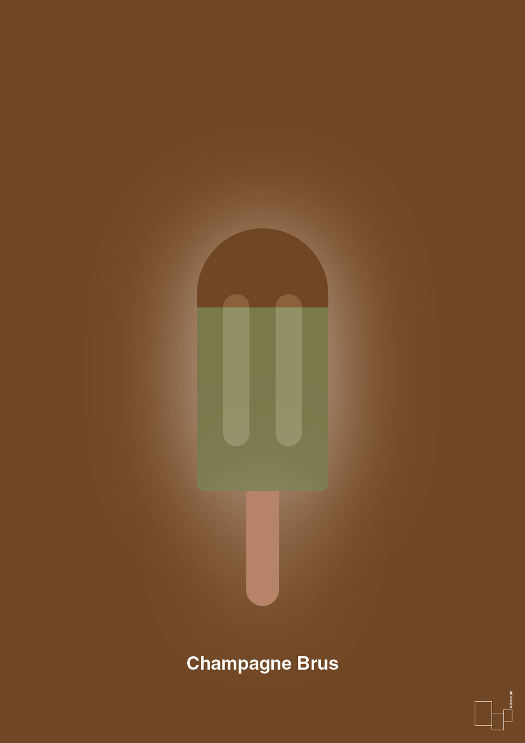 plakat: champagne brus - dark brown-Is-A1two3