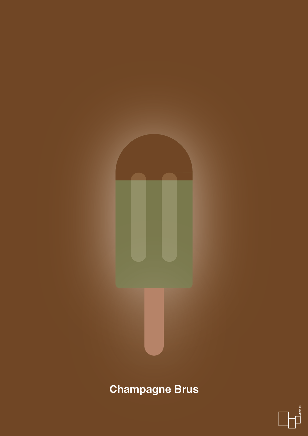 plakat: champagne brus - dark brown-Is-A1two3