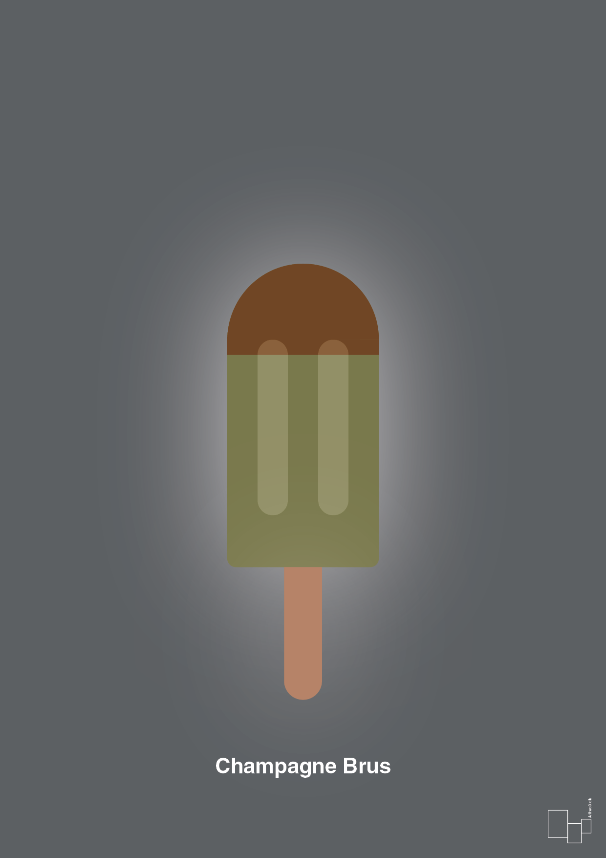 plakat: champagne brus - graphic charcoal-Is-A1two3