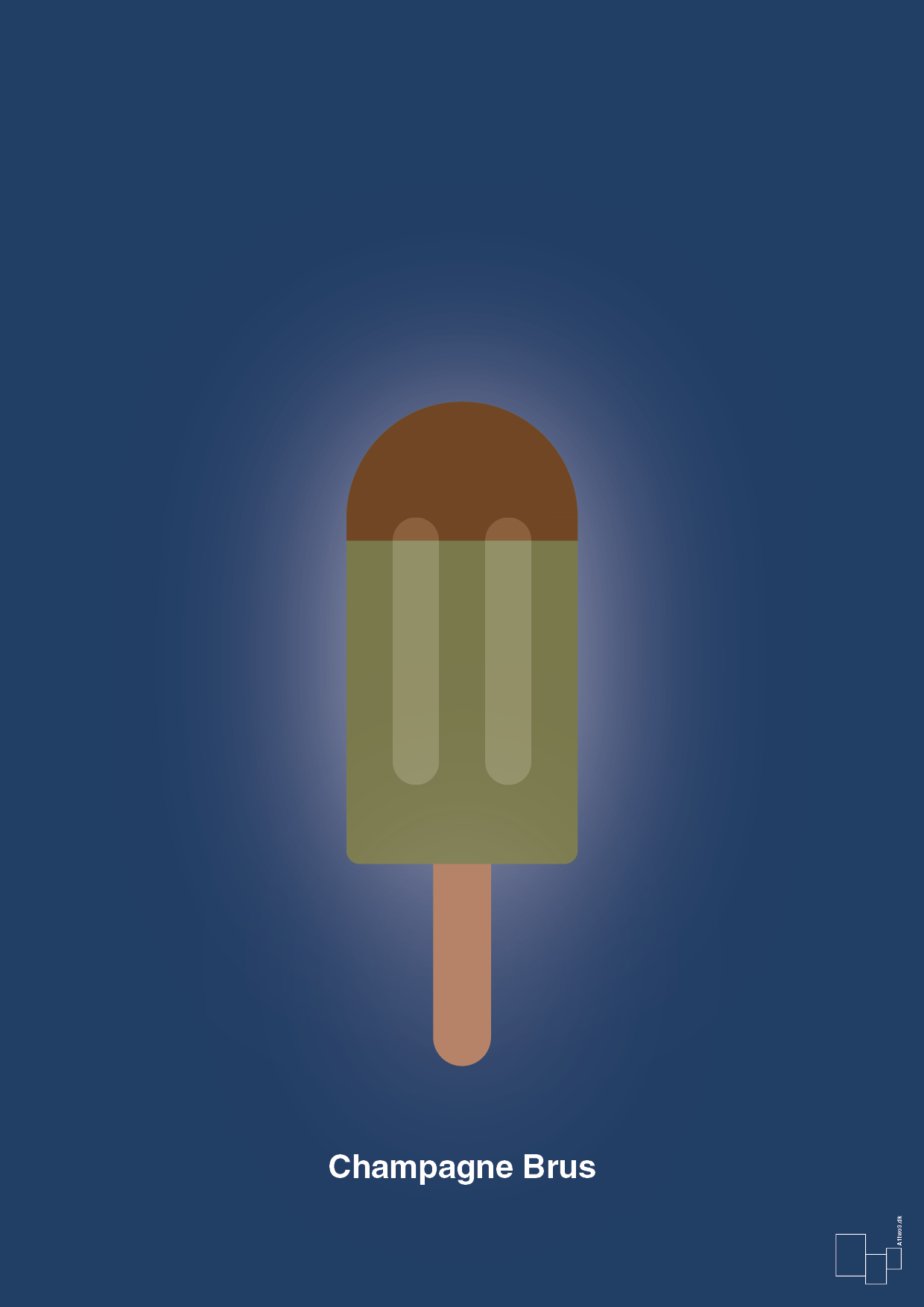 plakat: champagne brus - lapis blue-Is-A1two3