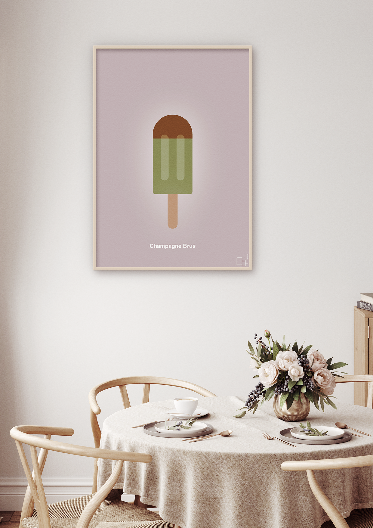 plakat: champagne brus - graphic charcoal-Is-A1two3