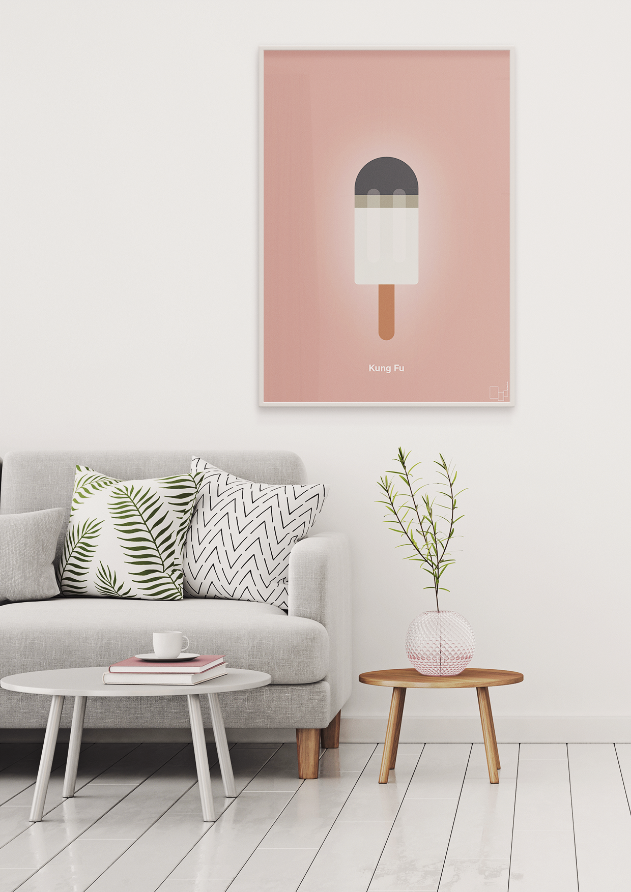 plakat: kung fu - graphic charcoal-Is-A1two3