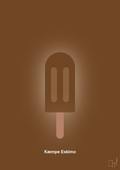 plakat: kæmpe eskimo - dark brown-Is-A1two3