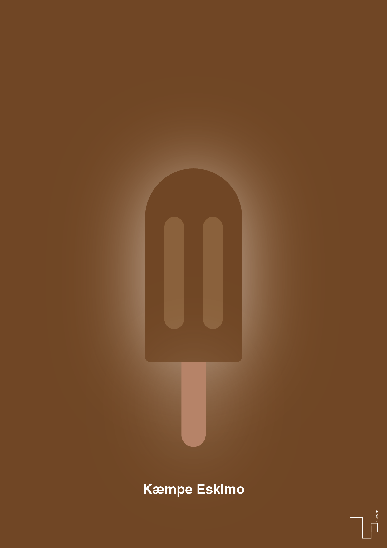 plakat: kæmpe eskimo - dark brown-Is-A1two3