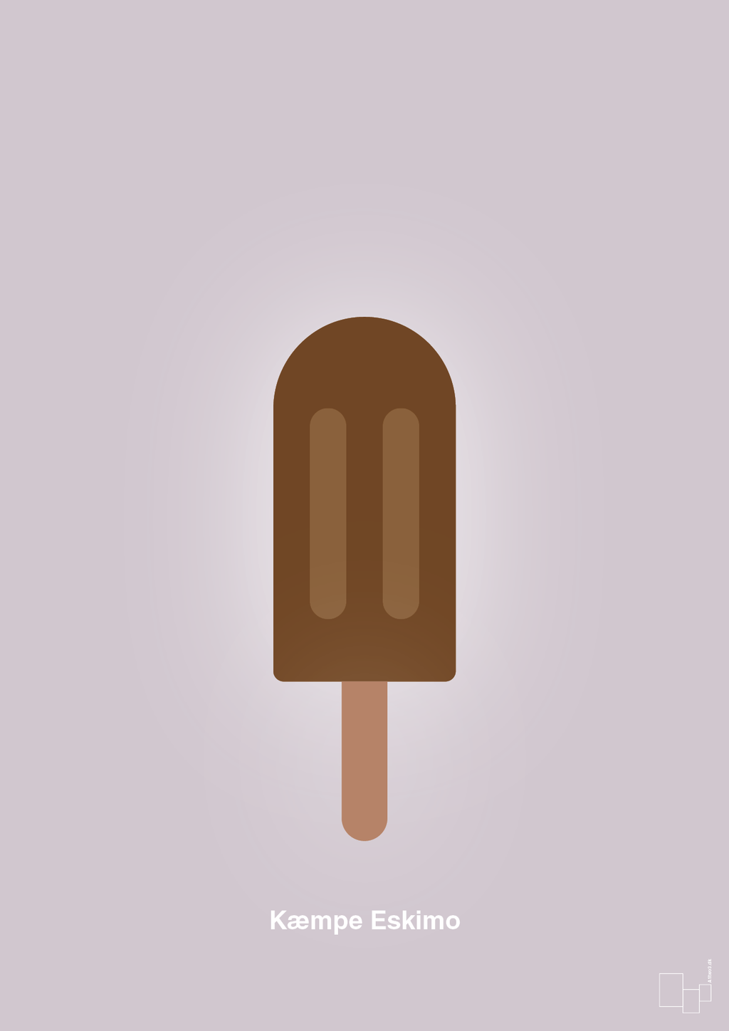 plakat: kæmpe eskimo - dusty lilac-Is-A1two3