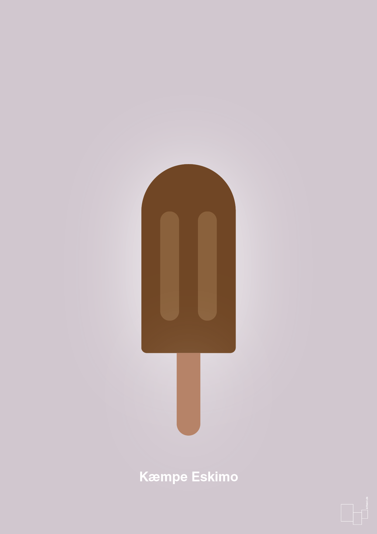 plakat: kæmpe eskimo - dusty lilac-Is-A1two3