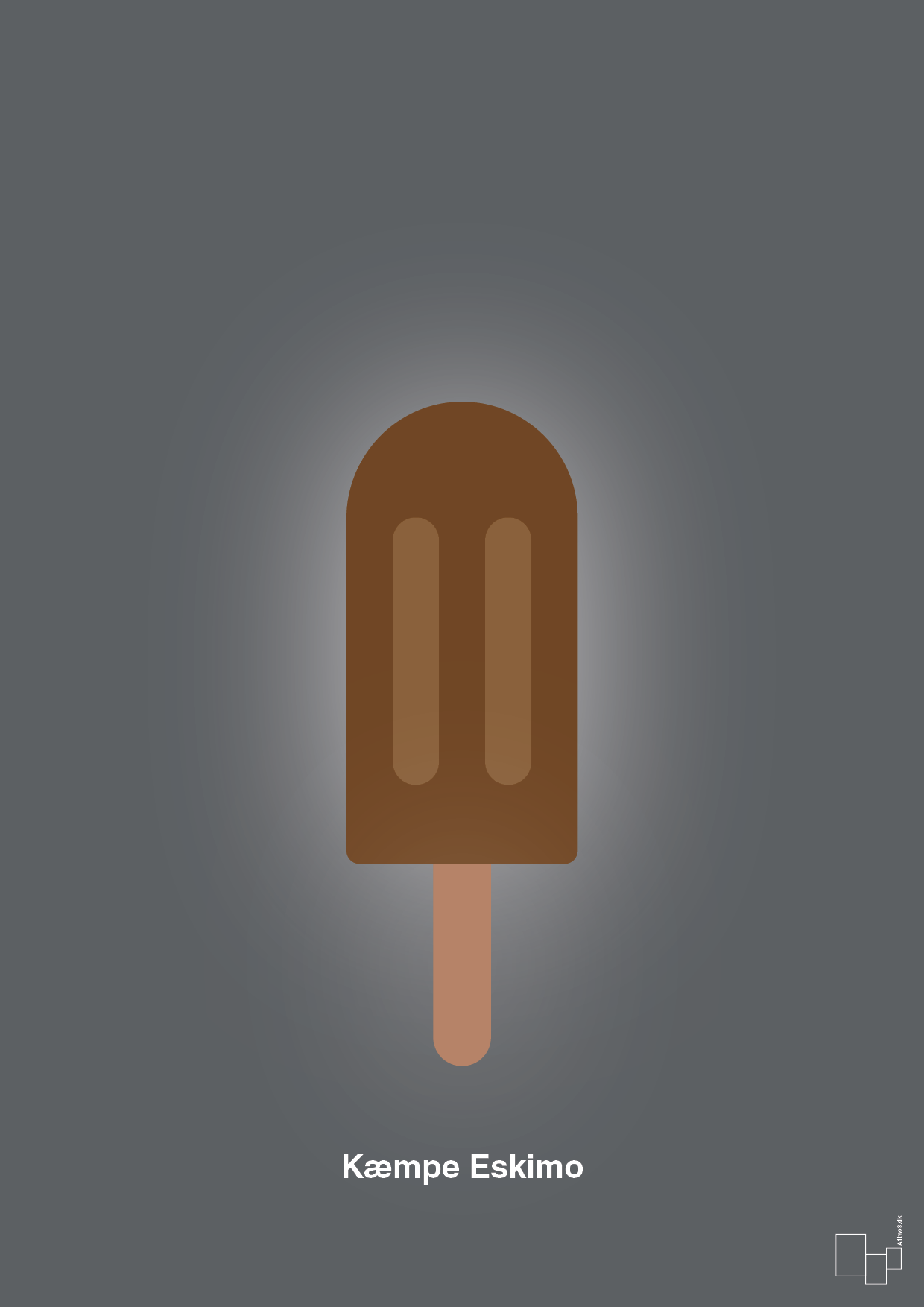 plakat: kæmpe eskimo - graphic charcoal-Is-A1two3