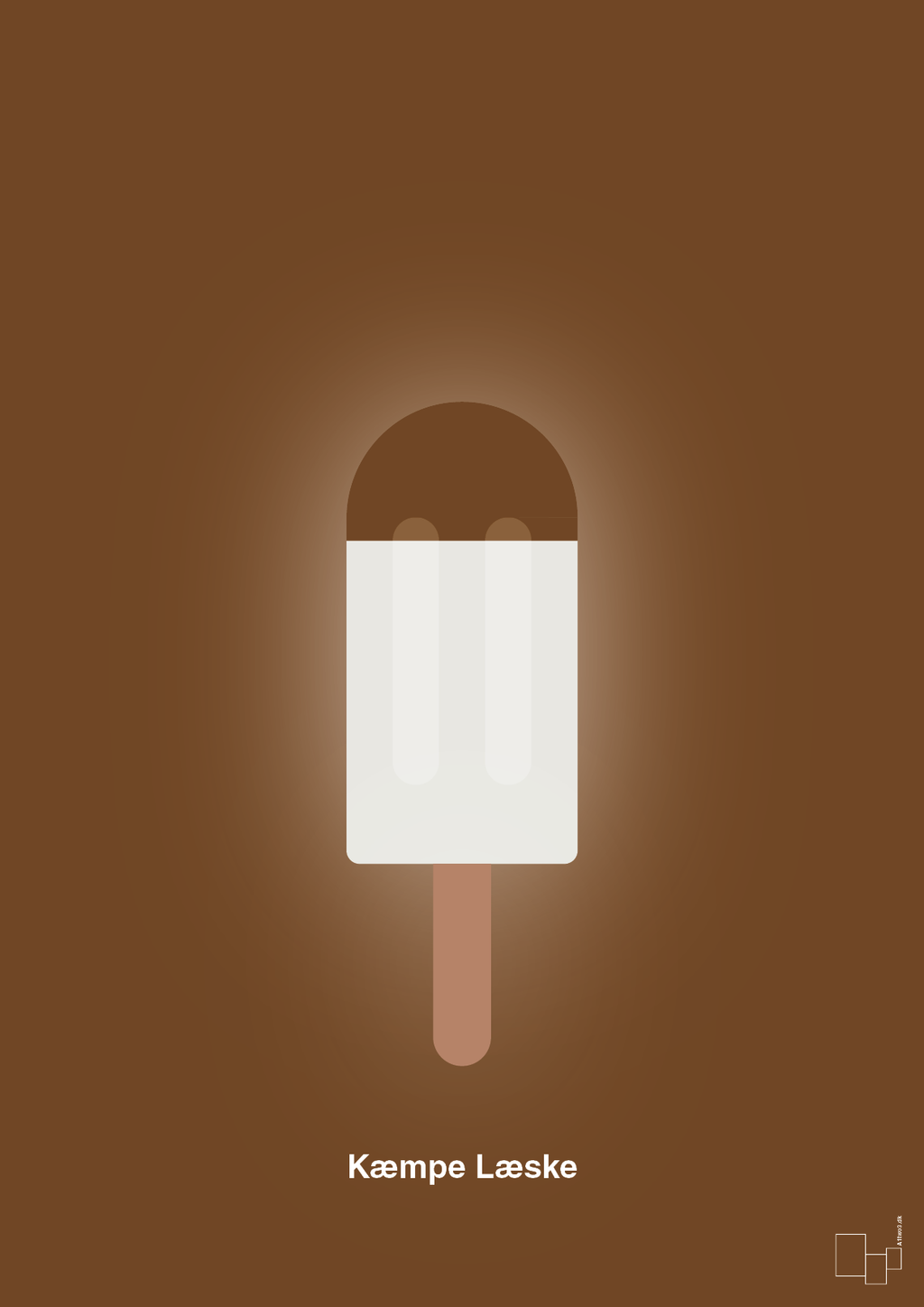 plakat: kæmpe læske - dark brown-Is-A1two3