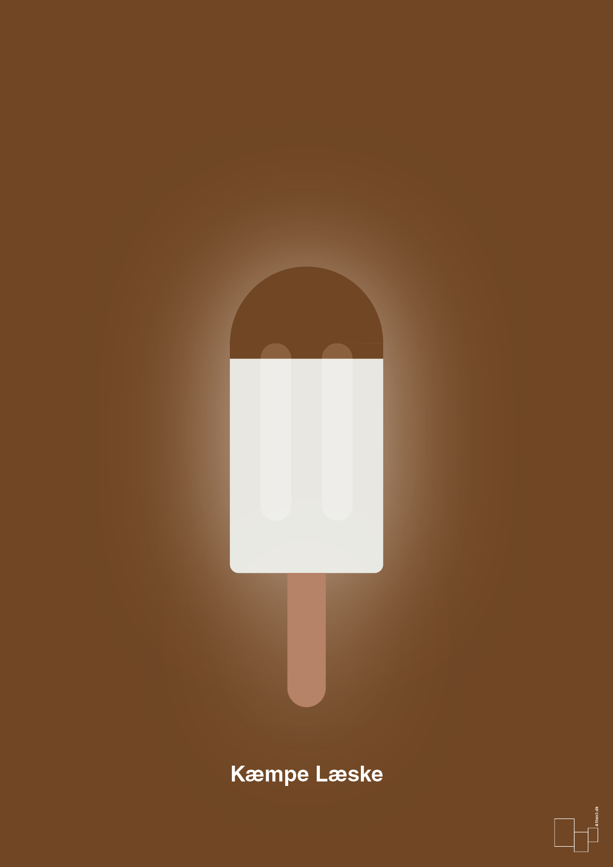 plakat: kæmpe læske - dark brown-Is-A1two3