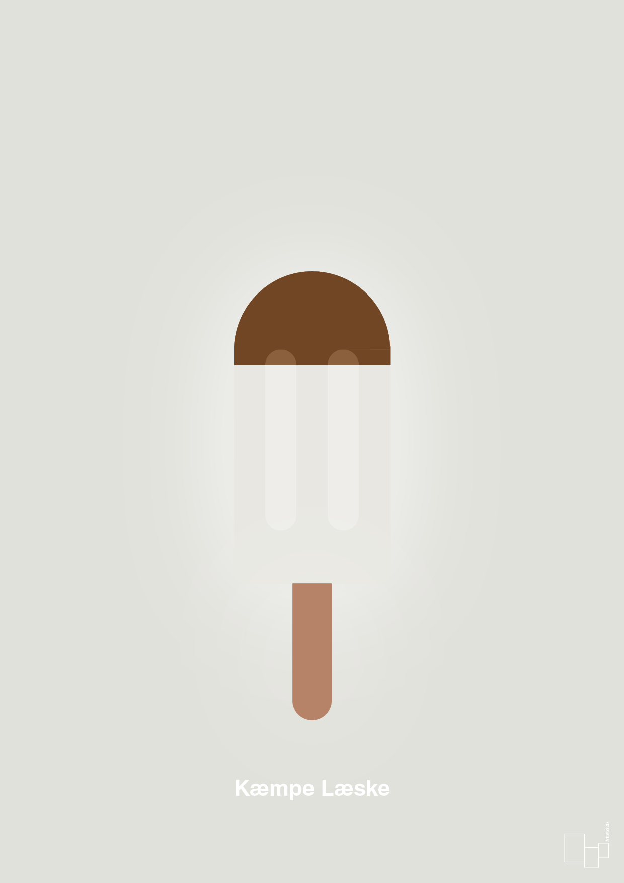 plakat: kæmpe læske - painters white-Is-A1two3