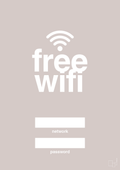 plakat: free wifi - broken beige-Gaming-A1two3