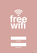 plakat: free wifi - bubble shell-Gaming-A1two3