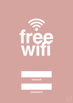 plakat: free wifi - bubble shell-Gaming-A1two3
