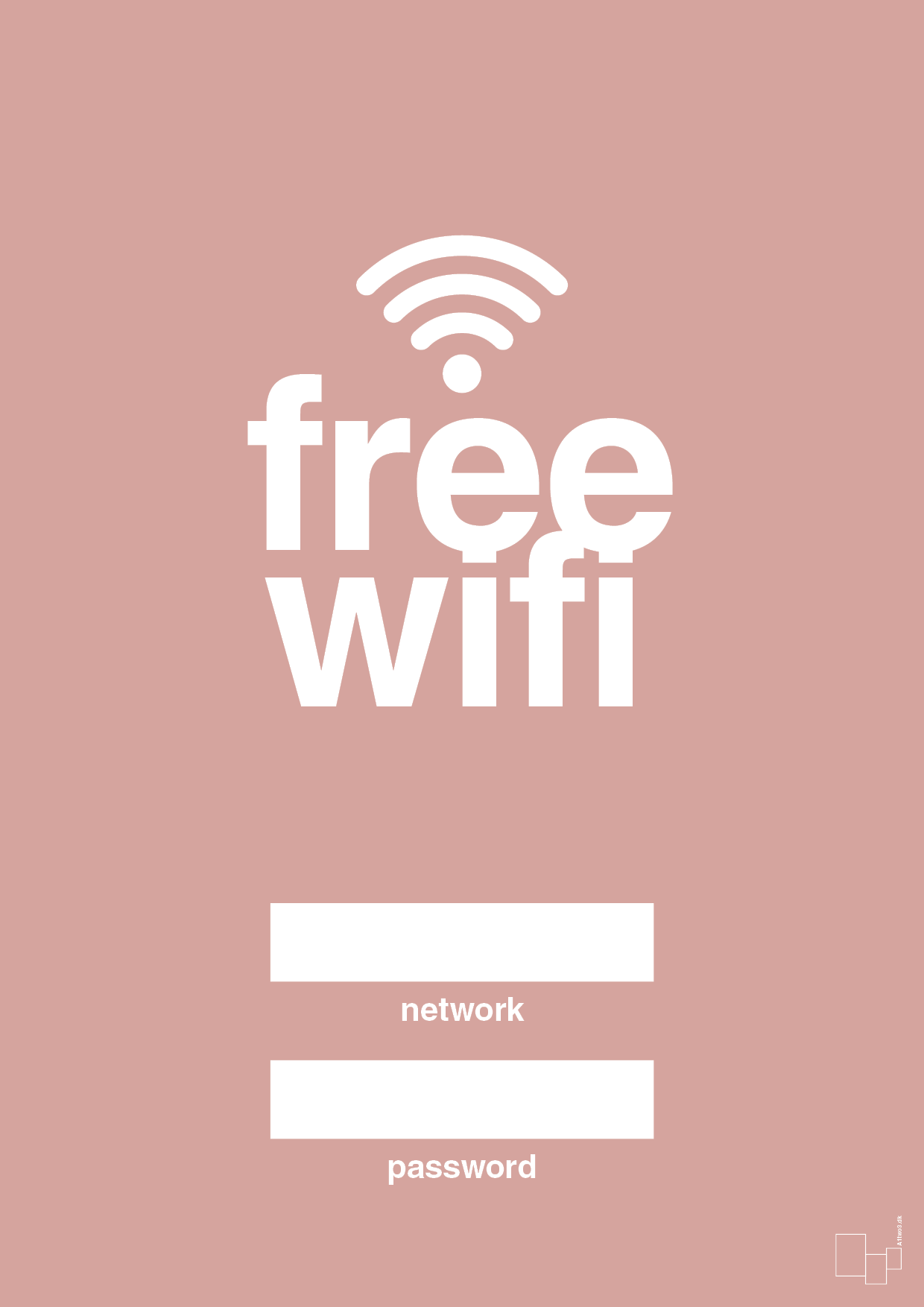 plakat: free wifi - bubble shell-Gaming-A1two3