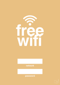 plakat: free wifi - charismatic-Gaming-A1two3