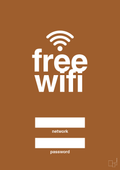 plakat: free wifi - cognac-Gaming-A1two3