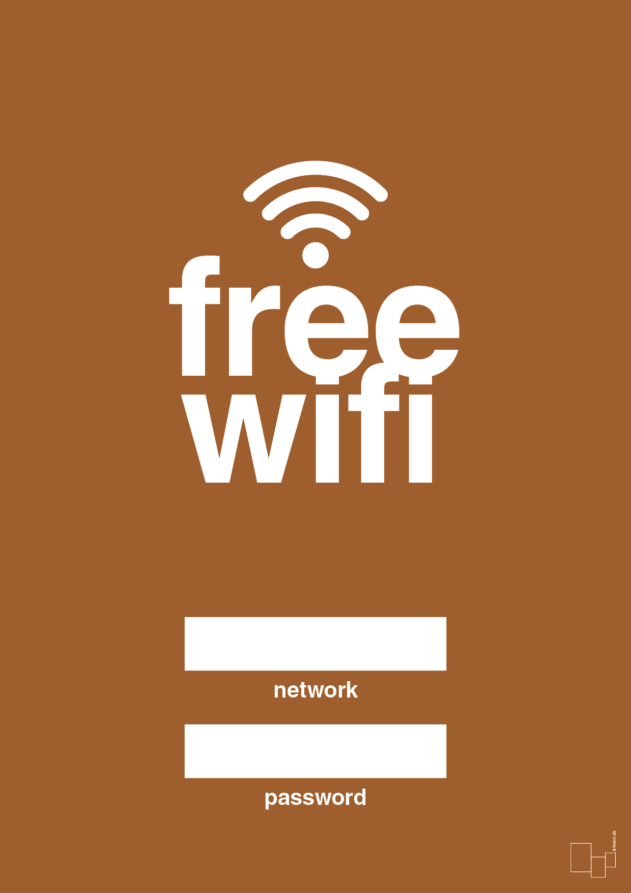 plakat: free wifi - cognac-Gaming-A1two3