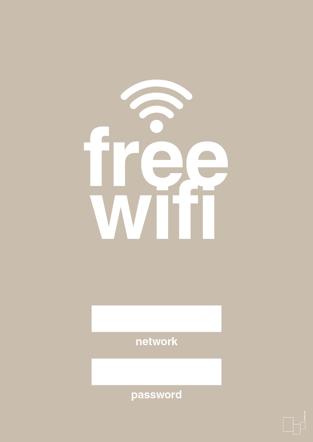 plakat: free wifi - creamy mushroom-Gaming-A1two3