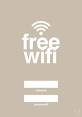 plakat: free wifi - creamy mushroom-Gaming-A1two3