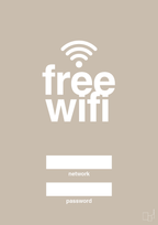 plakat: free wifi - creamy mushroom-Gaming-A1two3