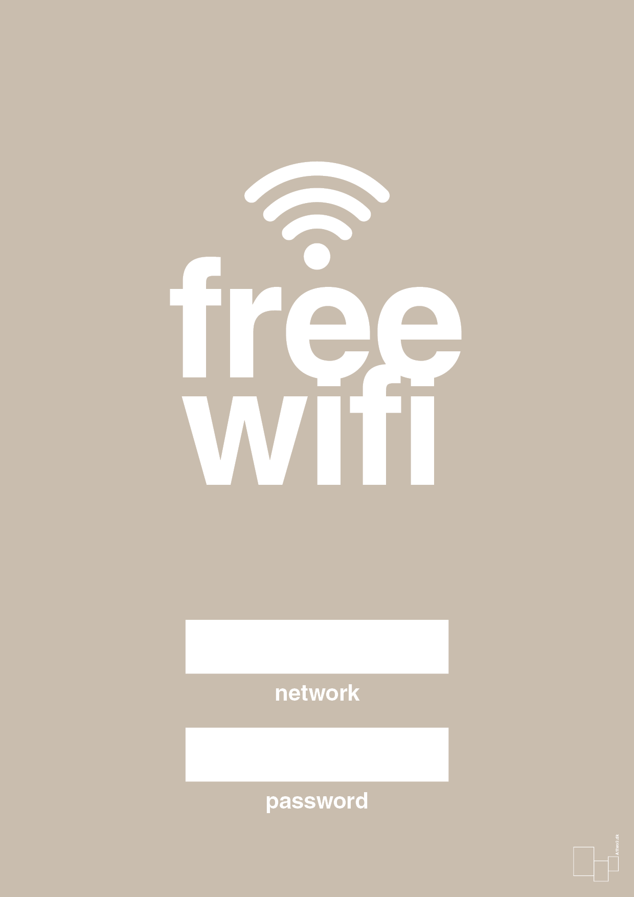 plakat: free wifi - creamy mushroom-Gaming-A1two3