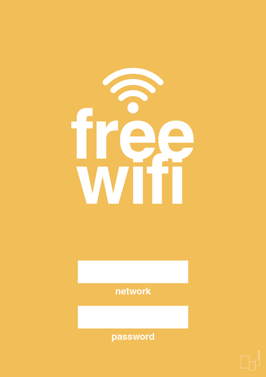 plakat: free wifi - honeycomb-Gaming-A1two3