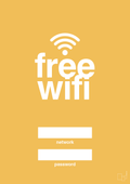 plakat: free wifi - honeycomb-Gaming-A1two3