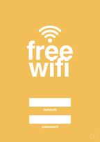 plakat: free wifi - honeycomb-Gaming-A1two3