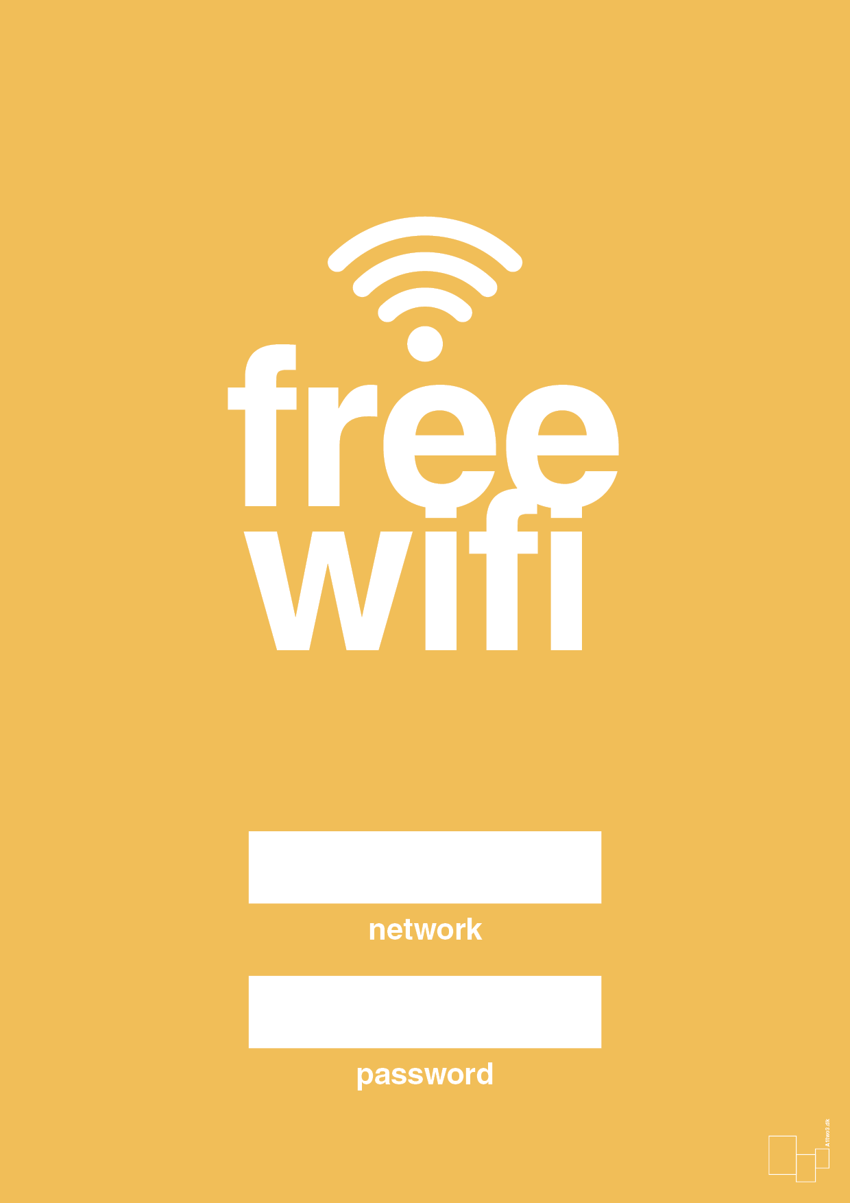 plakat: free wifi - honeycomb-Gaming-A1two3