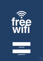 plakat: free wifi - lapis blue-Gaming-A1two3