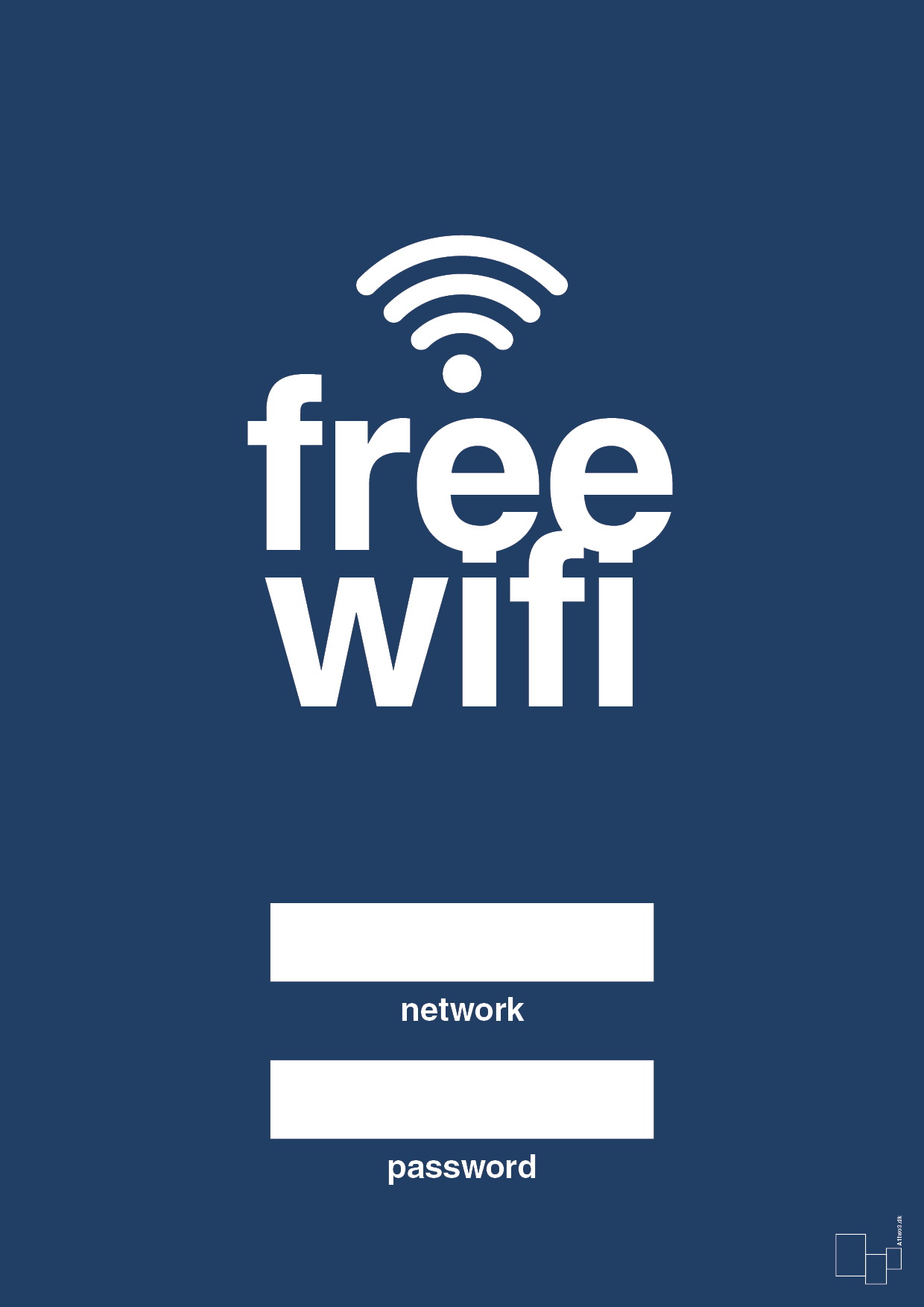 plakat: free wifi - lapis blue-Gaming-A1two3