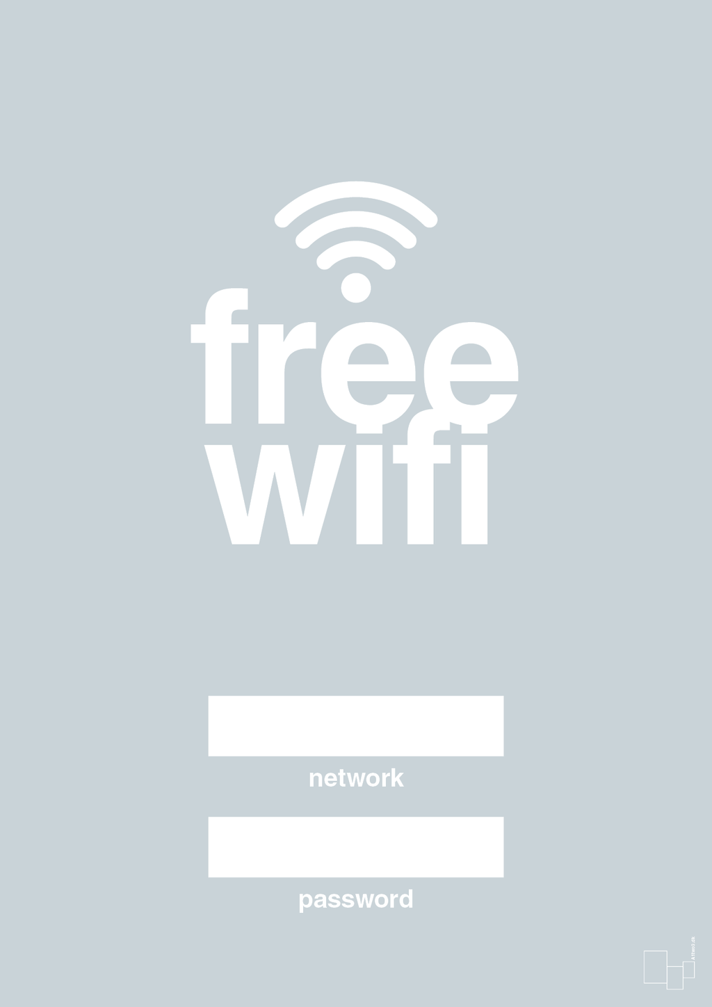 plakat: free wifi - light drizzle-Gaming-A1two3