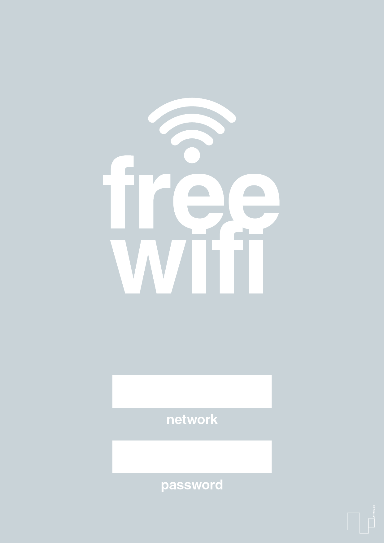 plakat: free wifi - light drizzle-Gaming-A1two3