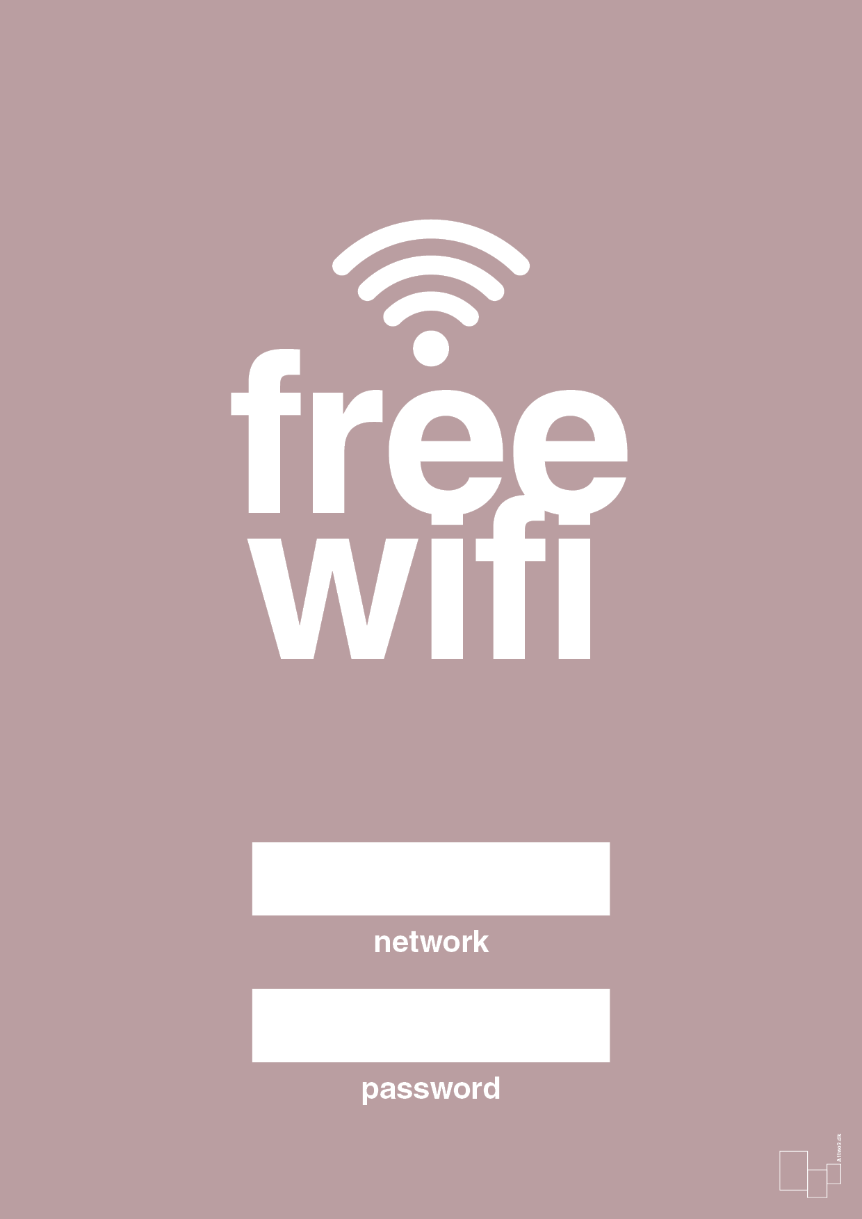 plakat: free wifi - light rose-Gaming-A1two3