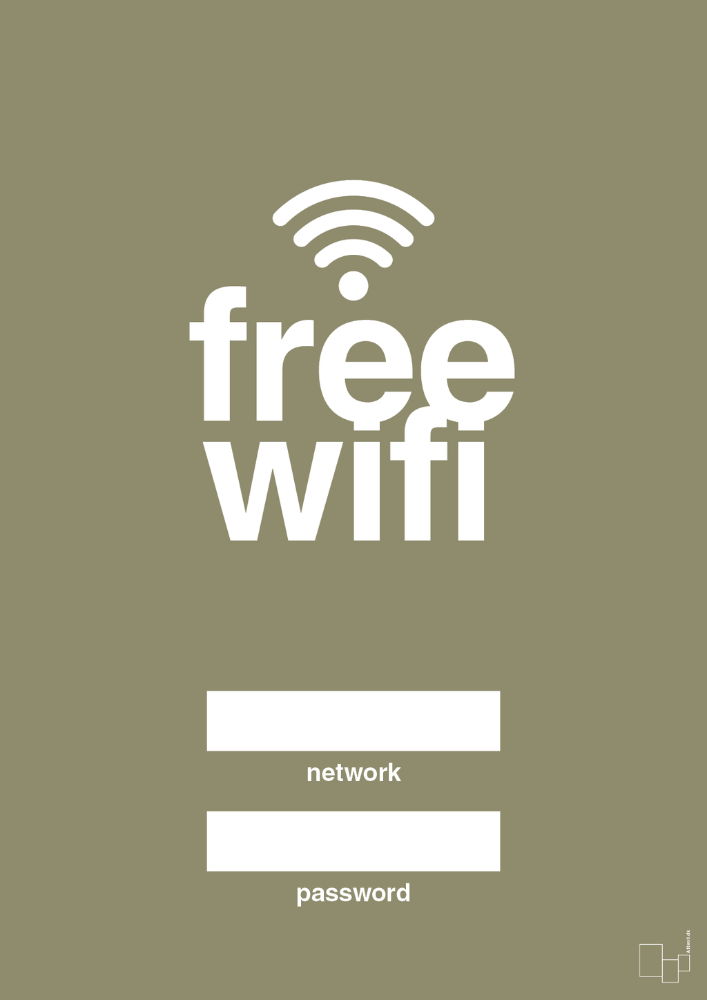 plakat: free wifi - misty forrest-Gaming-A1two3