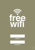 plakat: free wifi - misty forrest-Gaming-A1two3