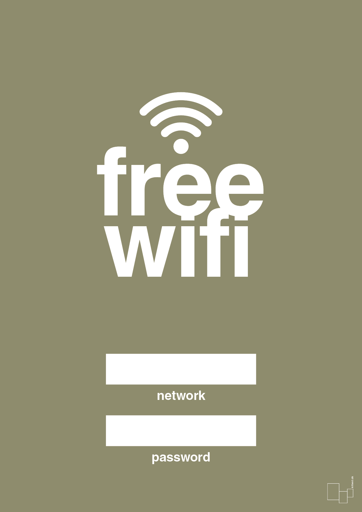 plakat: free wifi - misty forrest-Gaming-A1two3