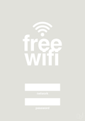 plakat: free wifi - painters white-Gaming-A1two3