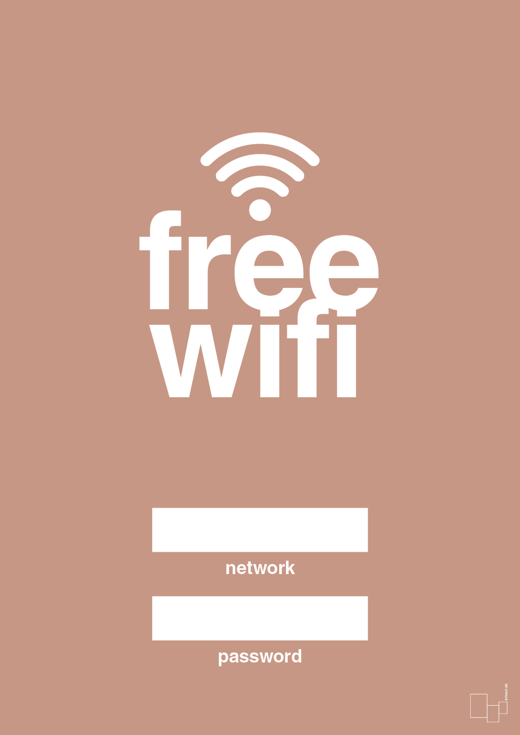 plakat: free wifi - powder-Gaming-A1two3