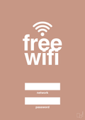 plakat: free wifi - powder-Gaming-A1two3