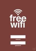 plakat: free wifi - red pepper-Gaming-A1two3