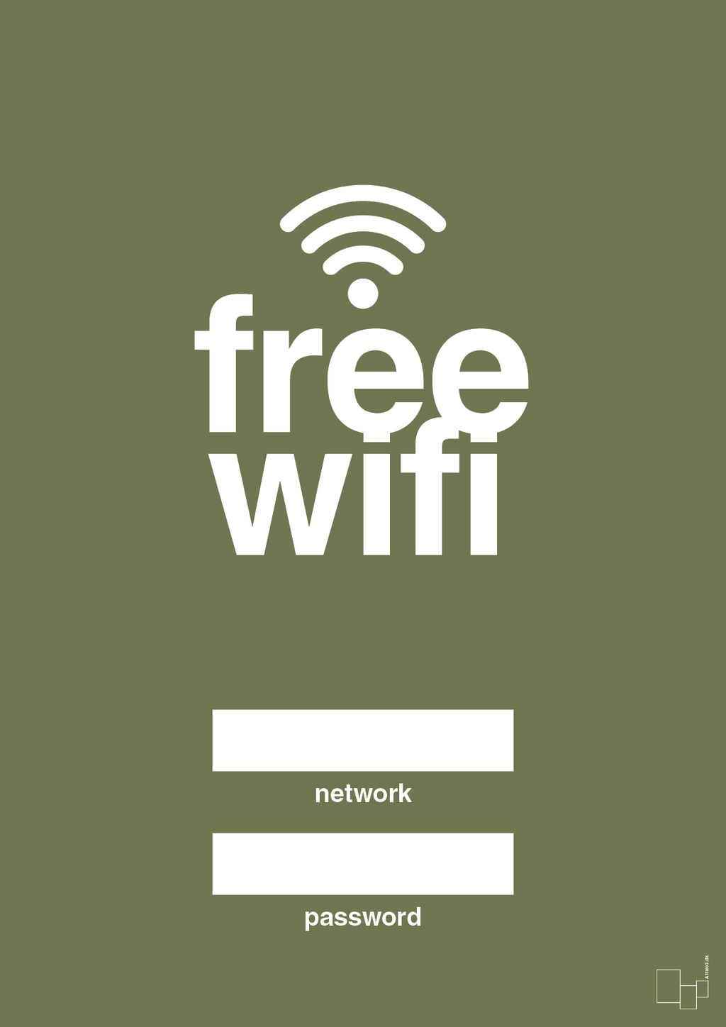 plakat: free wifi - secret meadow-Gaming-A1two3