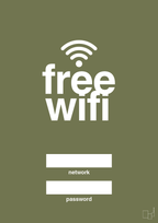 plakat: free wifi - secret meadow-Gaming-A1two3