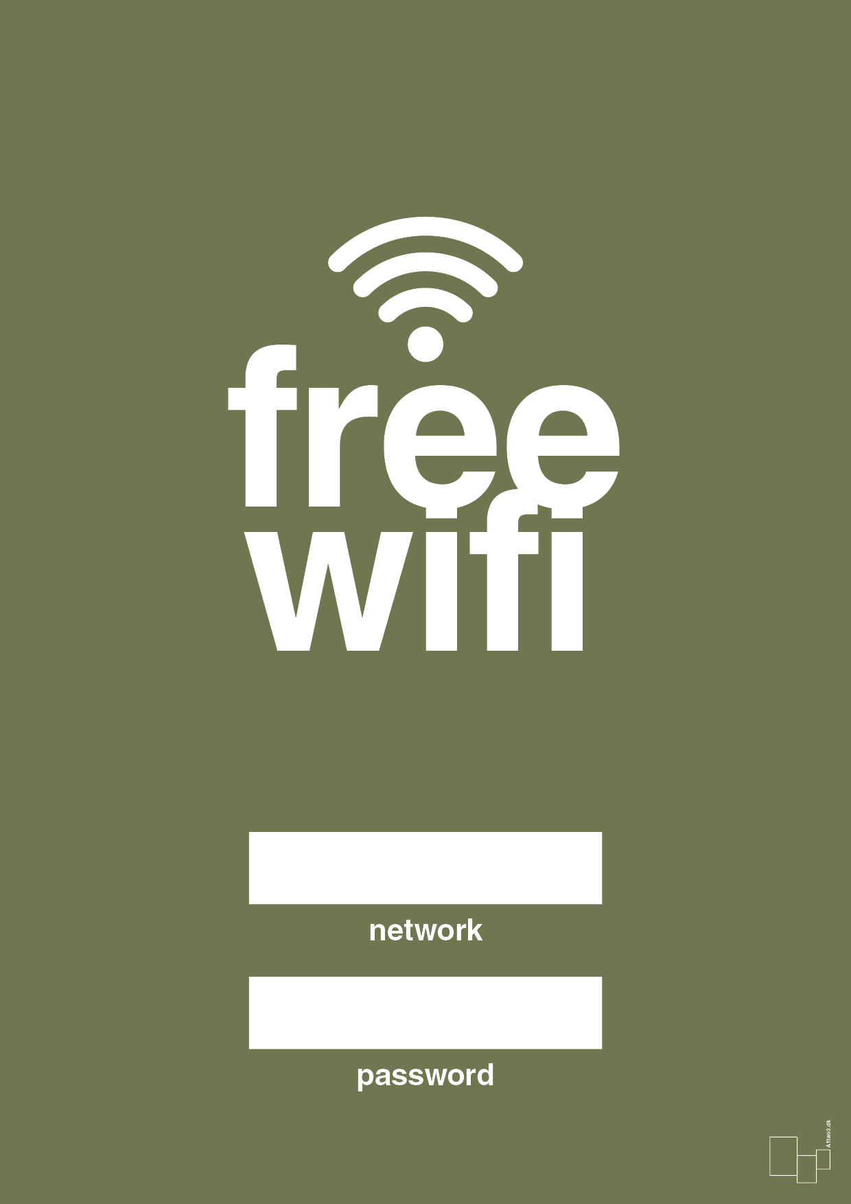 plakat: free wifi - secret meadow-Gaming-A1two3