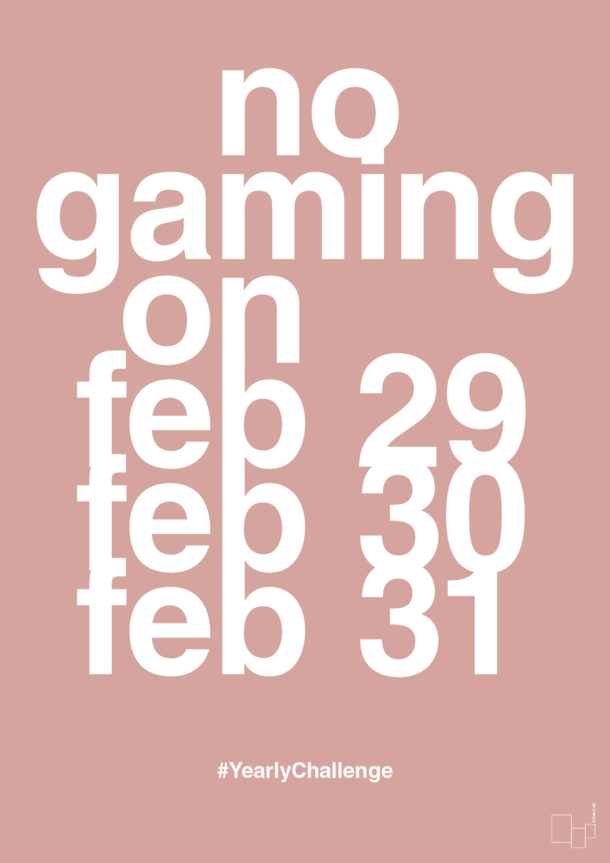 plakat: no gaming on feb 29 30 31 - bubble shell-Gaming-A1two3
