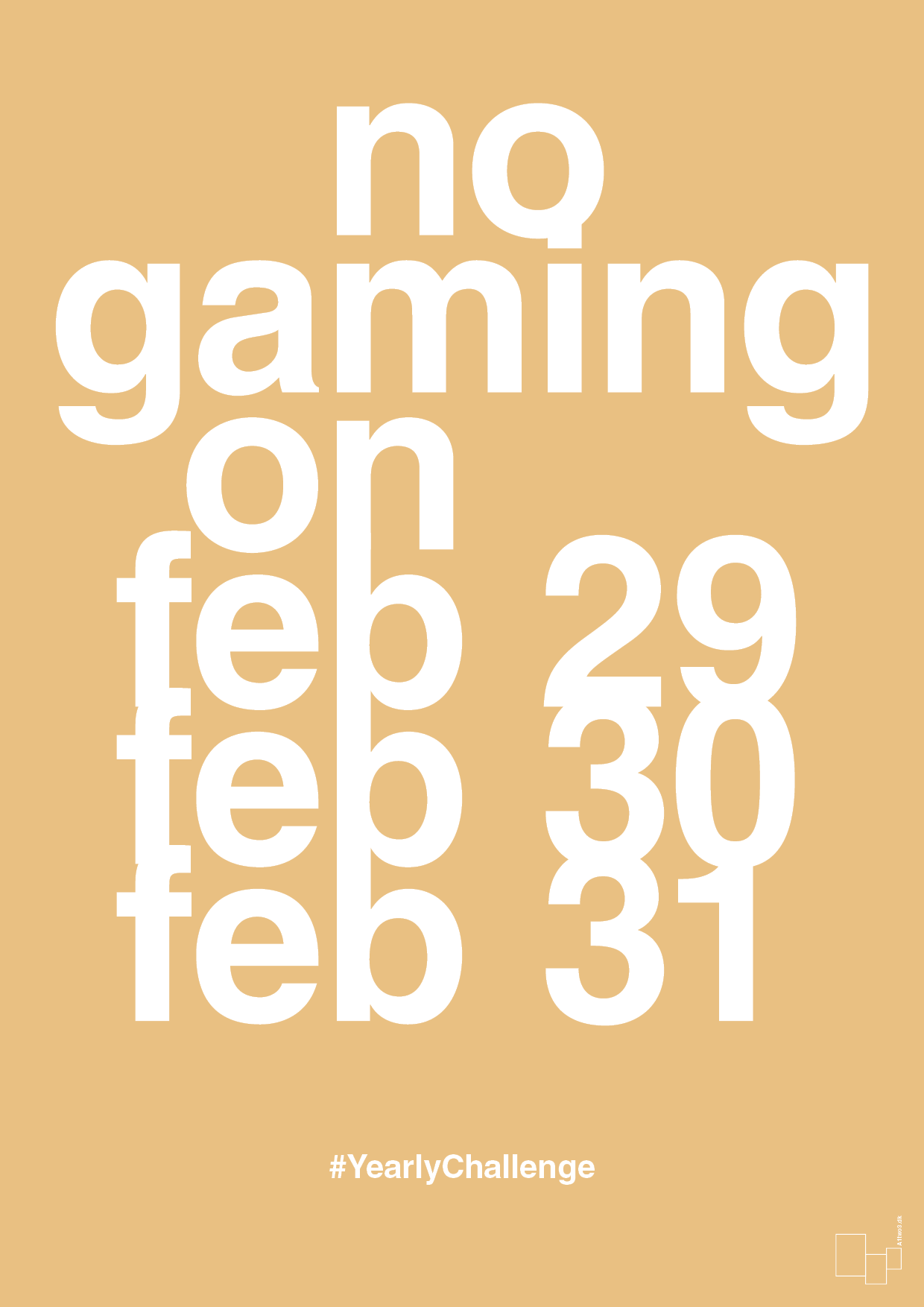 plakat: no gaming on feb 29 30 31 - charismatic-Gaming-A1two3