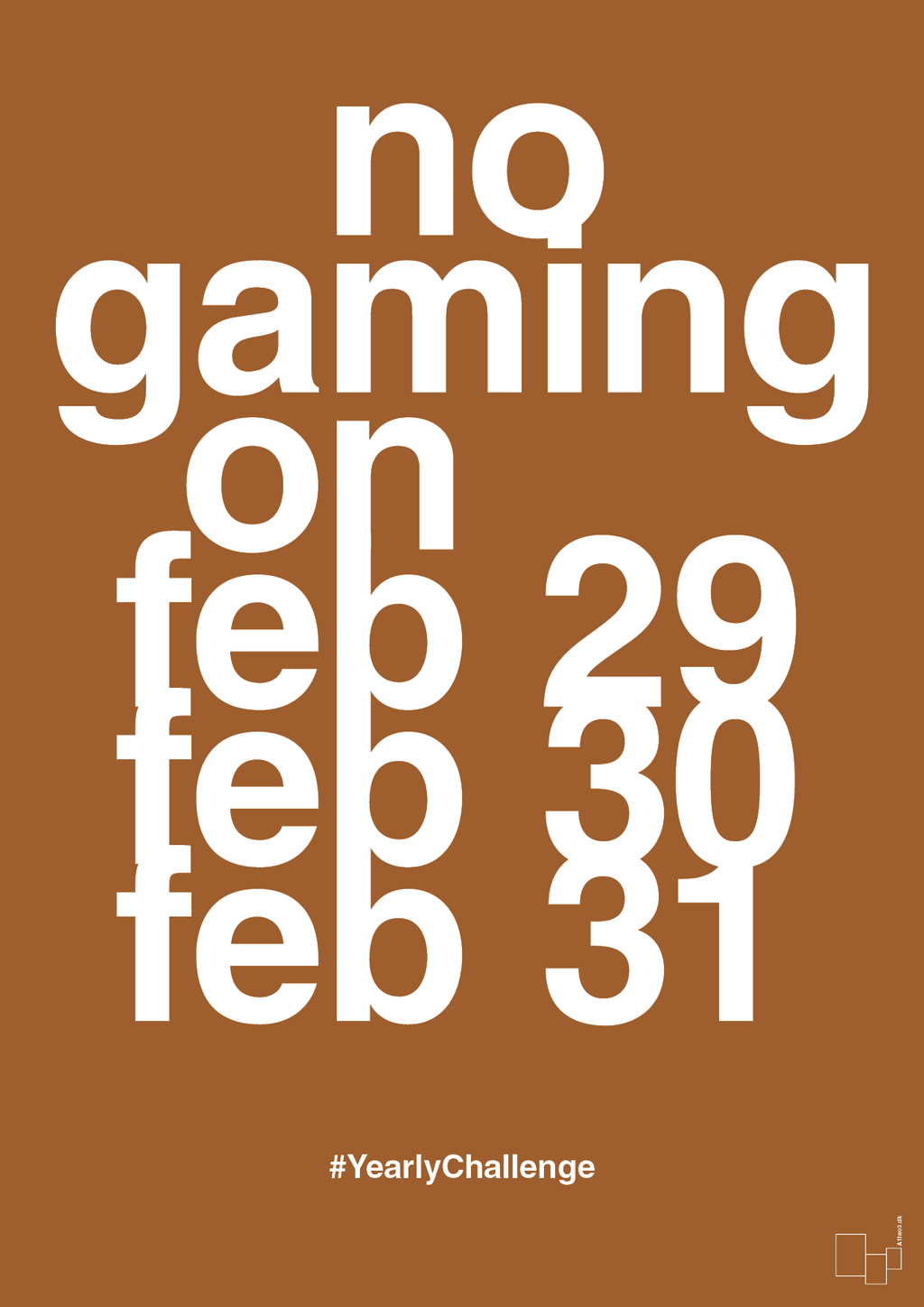 plakat: no gaming on feb 29 30 31 - cognac-Gaming-A1two3