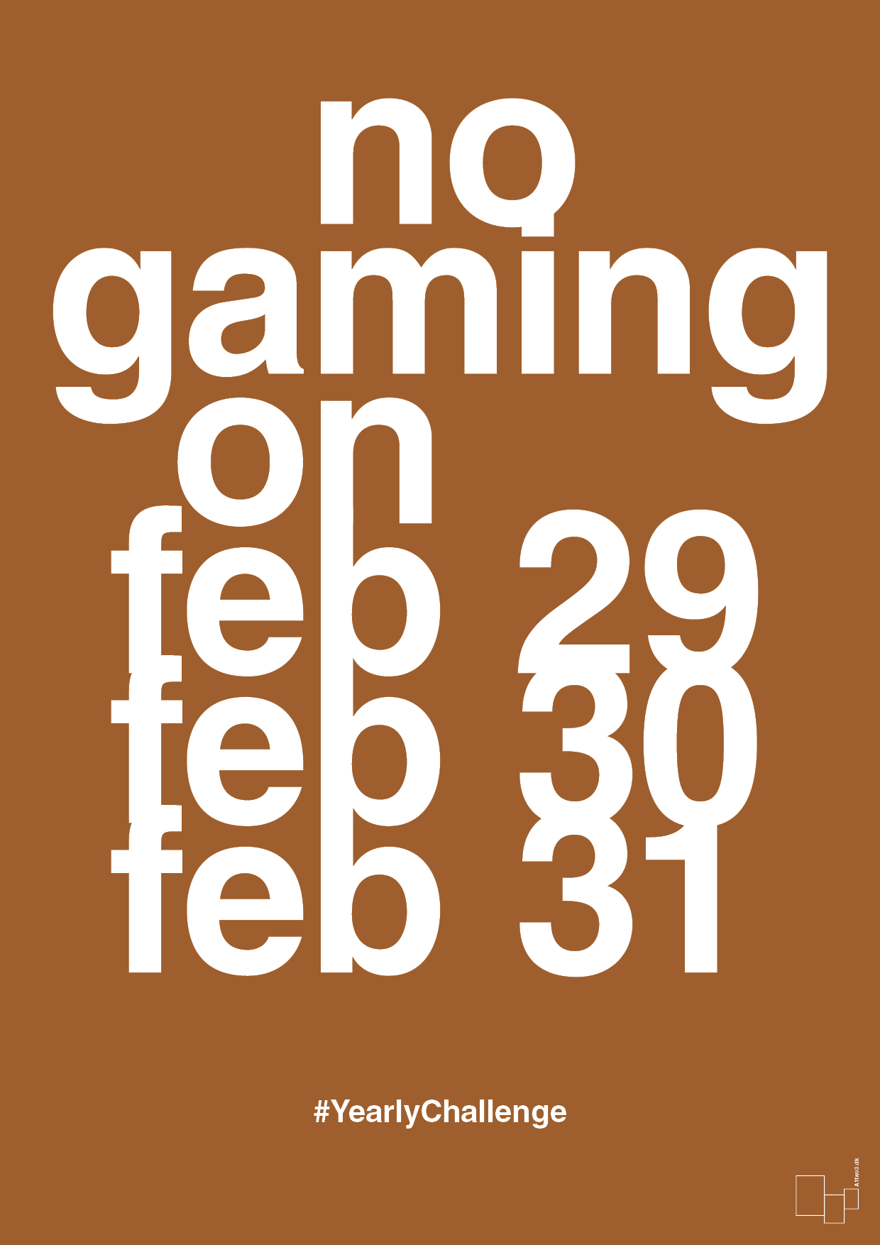 plakat: no gaming on feb 29 30 31 - cognac-Gaming-A1two3
